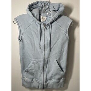 Lacoste Sport Sleeveless Full Zip Hoodie Women’s 34 Light Blue